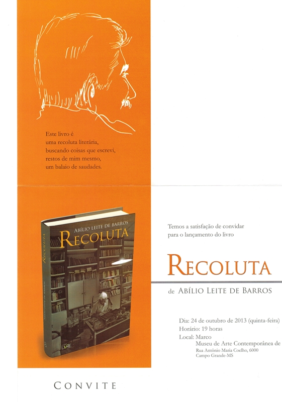 LANÇAMENTO LIVRO ABILIO LEITE DE BARROS | SRCG